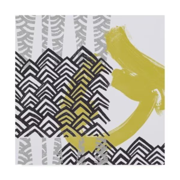 June Erica Vess 'Block Print Abstract Ix' Canvas Art, 14x14, Trademark Fine Art, Mfr#: WAG05088-C1414GG